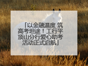 以金融温度 筑高考坦途！工行平顶山分行爱心助考活动正式启航