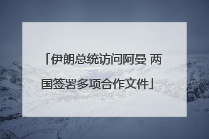伊朗总统访问阿曼 两国签署多项合作文件