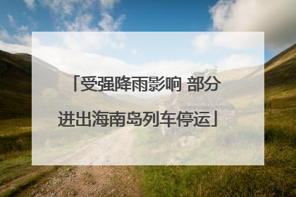 受强降雨影响 部分进出海南岛列车停运