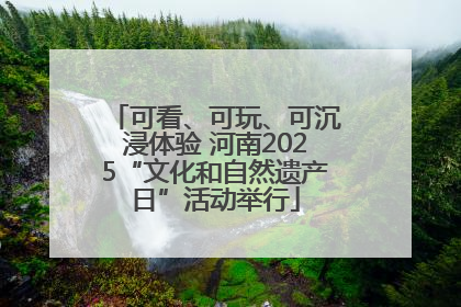 可看、可玩、可沉浸体验 河南2025“文化和自然遗产日”活动举行