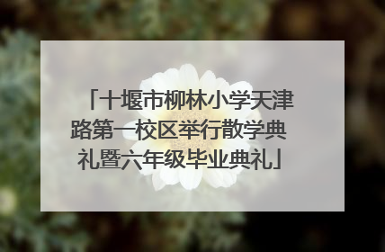 十堰市柳林小学天津路第一校区举行散学典礼暨六年级毕业典礼