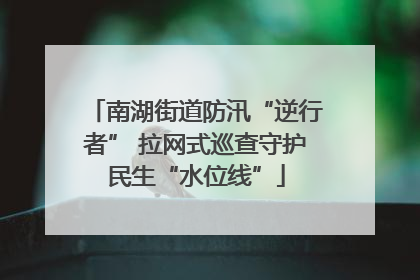 南湖街道防汛“逆行者” 拉网式巡查守护民生“水位线”