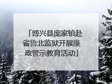 博兴县庞家镇赴省鲁北监狱开展廉政警示教育活动