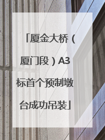 厦金大桥（厦门段）A3标首个预制墩台成功吊装