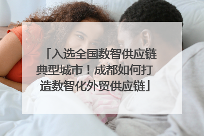 入选全国数智供应链典型城市！成都如何打造数智化外贸供应链