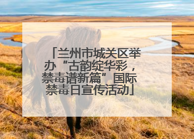 兰州市城关区举办“古韵绽华彩，禁毒谱新篇”国际禁毒日宣传活动
