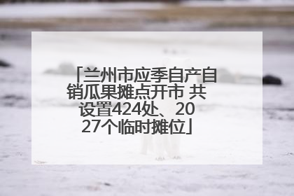 兰州市应季自产自销瓜果摊点开市 共设置424处、2027个临时摊位