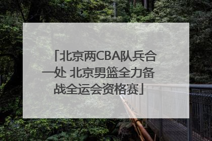 北京两CBA队兵合一处 北京男篮全力备战全运会资格赛