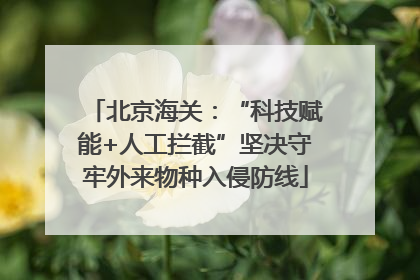 北京海关：“科技赋能+人工拦截”坚决守牢外来物种入侵防线