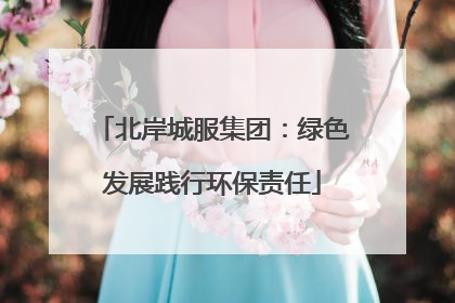 北岸城服集团：绿色发展践行环保责任