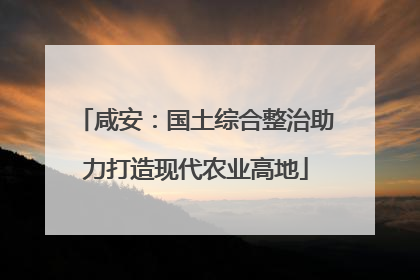咸安：国土综合整治助力打造现代农业高地