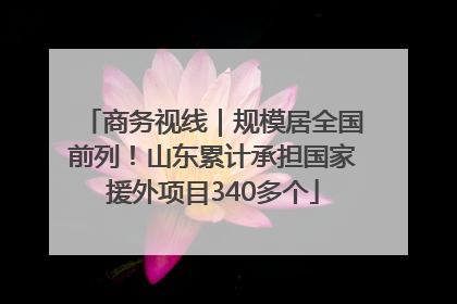商务视线｜规模居全国前列！山东累计承担国家援外项目340多个