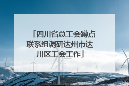 四川省总工会蹲点联系组调研达州市达川区工会工作