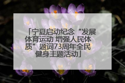 宁夏启动纪念“发展体育运动 增强人民体质”题词73周年全民健身主题活动