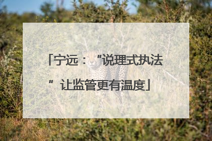宁远：“说理式执法”让监管更有温度