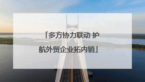 多方协力联动 护航外贸企业拓内销
