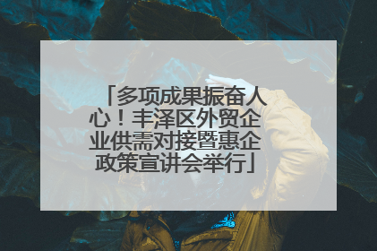 多项成果振奋人心！丰泽区外贸企业供需对接暨惠企政策宣讲会举行