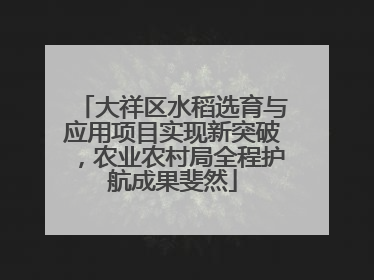 大祥区水稻选育与应用项目实现新突破，农业农村局全程护航成果斐然