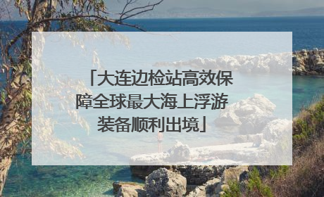 大连边检站高效保障全球最大海上浮游装备顺利出境