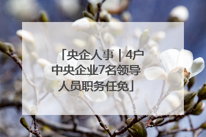 央企人事｜4户中央企业7名领导人员职务任免
