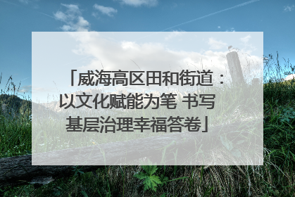 威海高区田和街道：以文化赋能为笔 书写基层治理幸福答卷