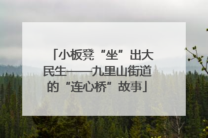小板凳“坐”出大民生——九里山街道的“连心桥”故事