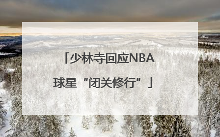 少林寺回应NBA球星“闭关修行”