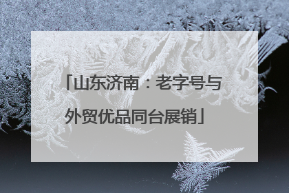 山东济南：老字号与外贸优品同台展销