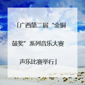 广西第二届“金铜鼓奖”系列音乐大赛声乐比赛举行