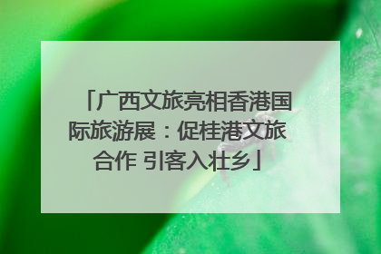 广西文旅亮相香港国际旅游展：促桂港文旅合作 引客入壮乡