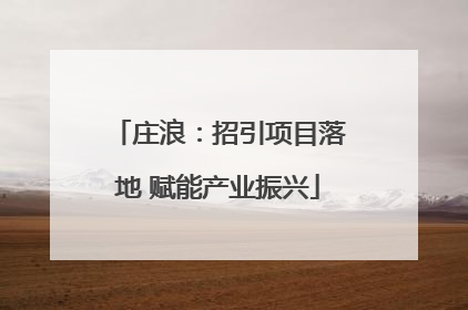 庄浪：招引项目落地 赋能产业振兴