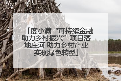 度小满“可持续金融助力乡村振兴”项目落地庄河 助力乡村产业实现绿色转型