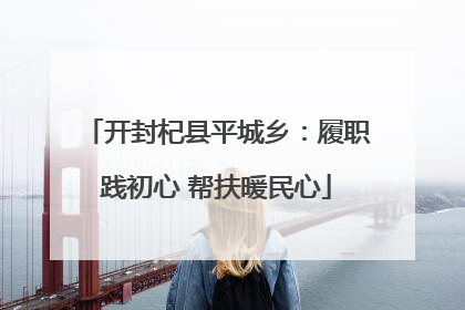 开封杞县平城乡：履职践初心 帮扶暖民心