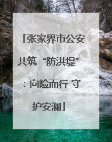 张家界市公安共筑“防洪堤”：向险而行 守护安澜
