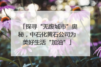 探寻“无废城市”奥秘，中石化黄石公司为美好生活“加油”