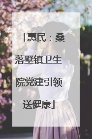 惠民：桑落墅镇卫生院党建引领送健康