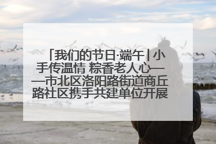 我们的节日·端午│小手传温情 粽香老人心——市北区洛阳路街道商丘路社区携手共建单位开展端午主题活动