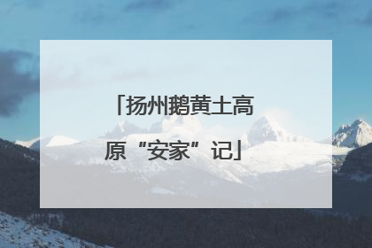 扬州鹅黄土高原“安家”记