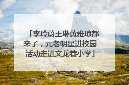 李玲蔚王琳黄雅琼都来了，元老明星进校园活动走进文龙巷小学