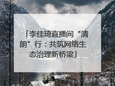 李佳琦直播间“清朗”行：共筑网络生态治理新桥梁