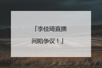 李佳琦直播间陷争议！