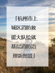 杭州市上城区消防救援大队绘就基层消防治理新图景