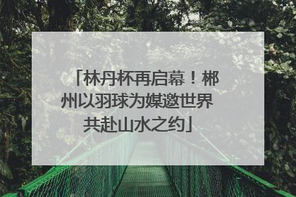 林丹杯再启幕！郴州以羽球为媒邀世界共赴山水之约