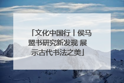 文化中国行丨侯马盟书研究新发现 展示古代书法之美