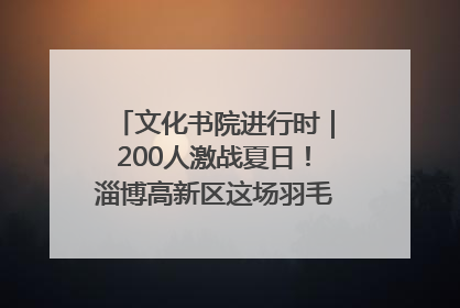 文化书院进行时｜200人激战夏日！淄博高新区这场羽毛球比赛太酷