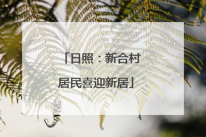 日照：新合村居民喜迎新居