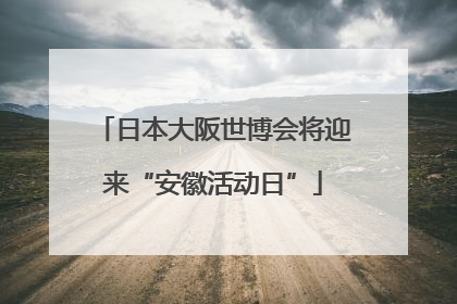 日本大阪世博会将迎来“安徽活动日”