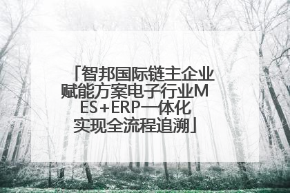 智邦国际链主企业赋能方案电子行业MES+ERP一体化实现全流程追溯