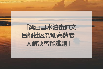 梁山县水泊街道文昌阁社区帮助高龄老人解决智能难题