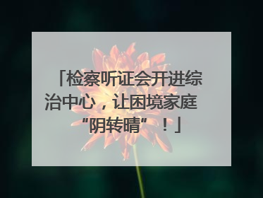检察听证会开进综治中心，让困境家庭“阴转晴”！